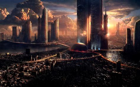 Futuristic Concept Art Artwork City Futuristic City Fantasy Art