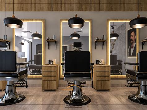 Dubai Gents Salon Design La Meissa Interiors Llc 0557327486 Modern