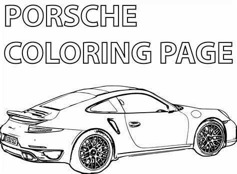 Porsche 911 Turbo S Coloring Page