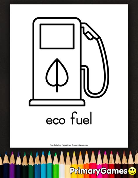 Eco sign coloring page at primarygames free eco sign coloring page printable. Eco Fuel Coloring Page • FREE Printable eBook | Earth day ...