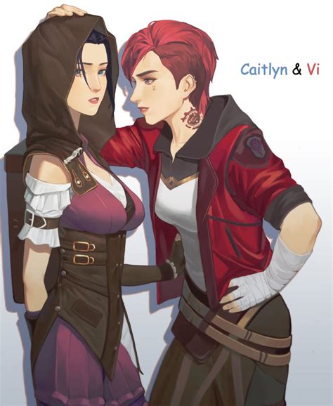 Caitlyn Vi Arcane Vi And Arcane Caitlyn League Of Legends And 1