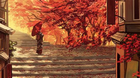 Anime Aesthetic Autumn Wallpapers Wallpaper Cave