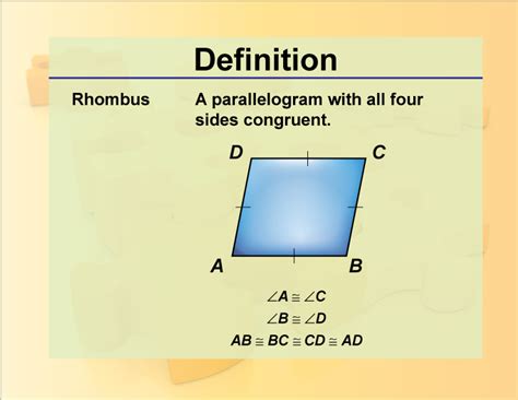 Definition Geometry Basics Rhombus Media4math