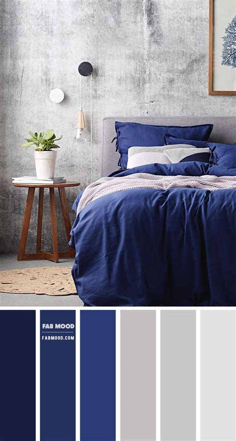 Light Grey Bedroom With Blue Accents Bedroom Color Schemes Bedroom