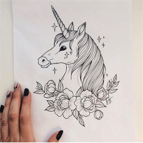 Pin By Claudia Membreño On Tattoos Unicorn Art Drawing Unicorn Art