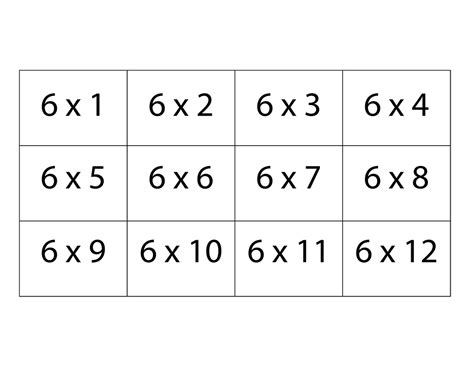 We tailor our crystal specifications. Printable 6 Times Table Charts | Activity Shelter