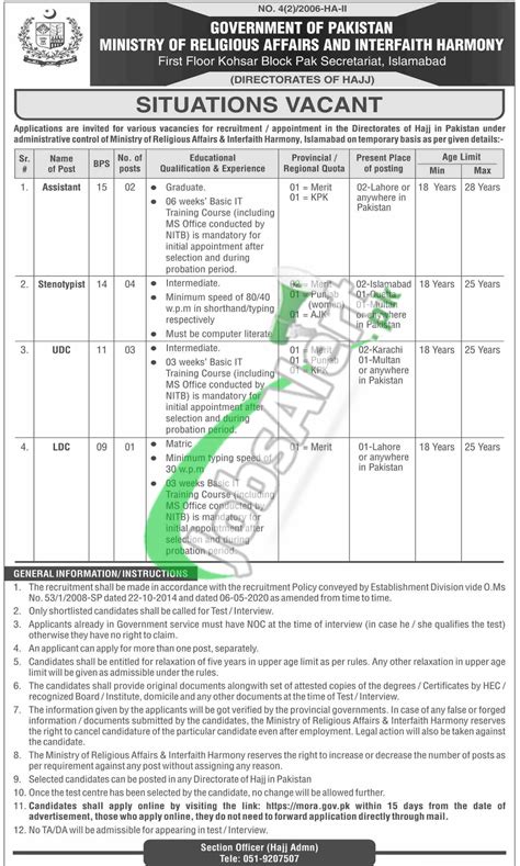 Part time job application forms. Ministry of Religious Affairs Jobs Application Form 2021 Download Online