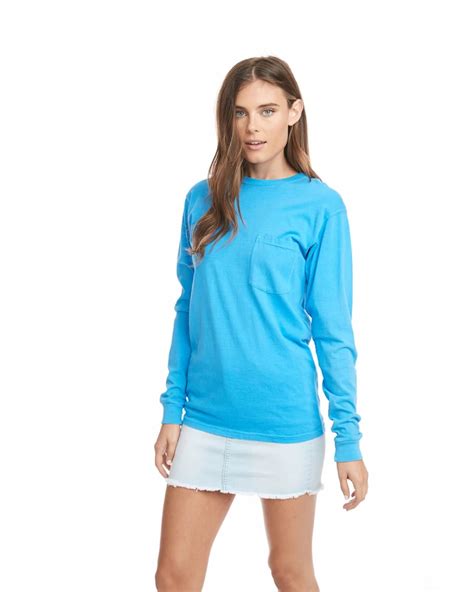 Next Level 7451 Adult Inspired Dye Long Sleeve Crew With Pocket