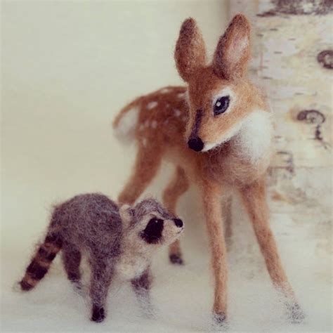 Needle Felted Deer Fawn White Tailed Wool Etsy Bambi Needle Felted