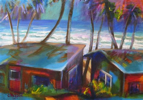 Beach Houses Painting By Cynthia Mclean Fine Art America