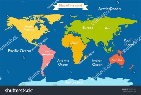 Printable World Map With Continents And Oceans Labeled Blank