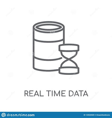 Real Time Data Linear Icon Modern Outline Real Time Data Logo C Stock