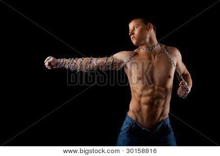 Naked Man Chain On Image Photo Free Trial Bigstock