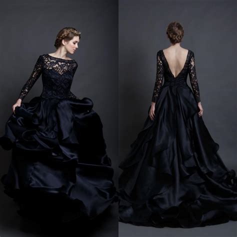 Https://tommynaija.com/wedding/black Satin Wedding Dress
