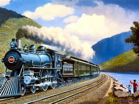 Classic Locomotive Diesel Steam Locomotive Railroad Art Railroad