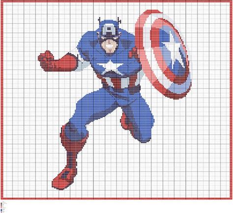 If you're looking for your next diy home project, this is the perfect weekend activity that only requires one person and less than an hour—for both beginners and experienced knitters alike. Knit Captain America Chart Captain America Graph by ...