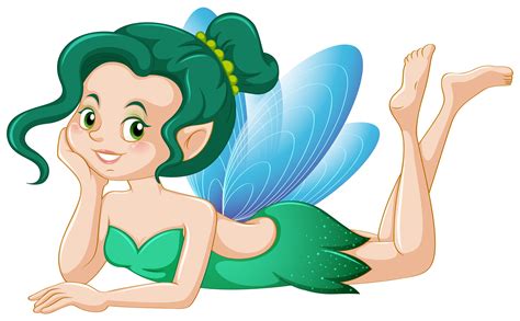 Cute Fairy In Green Costume 433750 Download Free Vectors