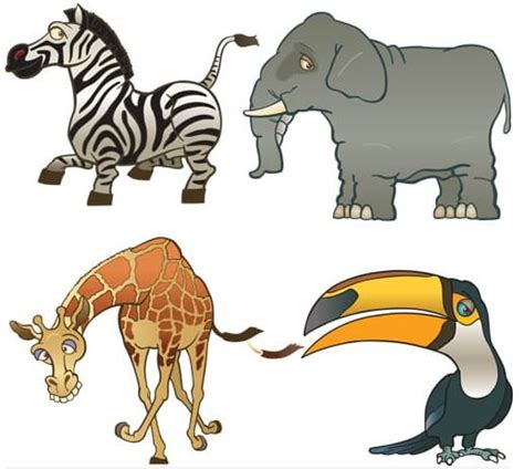 Funny African Animals Vectors Graphics Ai Uidownload