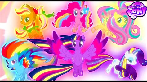 My Little Pony Mane 6 Coloring Book Rainbow Power Transformation