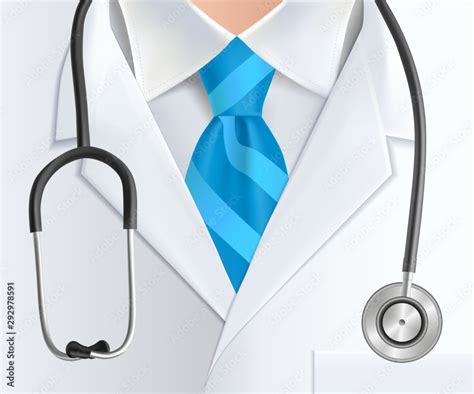 Doctor Stethoscope And Blue Tie Background Medical Health Care Banner