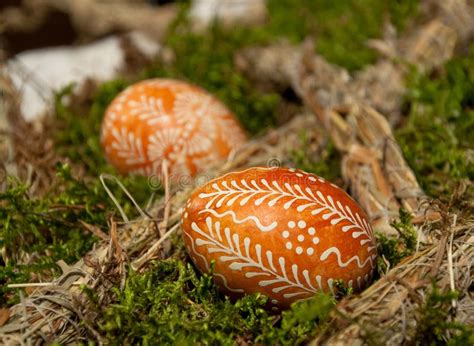 Painted Easter Eggs Stock Photo Image Of Orange Green 18973632