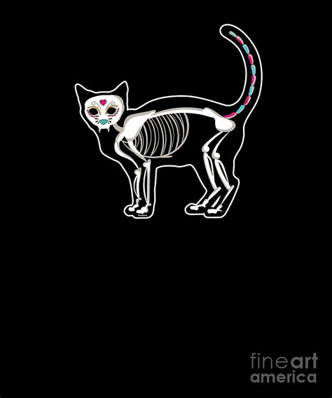 Halloween Skeleton Cat Digital Art By Thomas Larch Fine Art America
