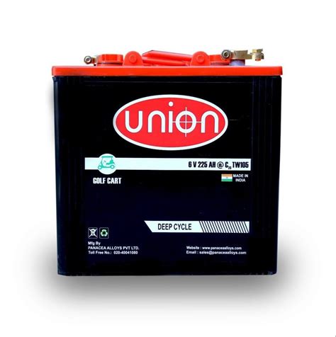 Union 6v 225 Ah Deep Cycle Golf Cart Battery Tw 105 At Best Price In Pune