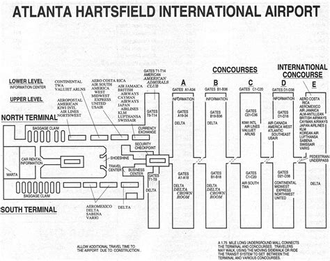 Map Of Atlanta Airport Terminals Delta