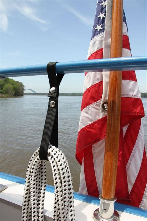 Set Of 4 Boat Railing Straps For Holding Dock Line Rope On Boat Etsy Pontoon Boat