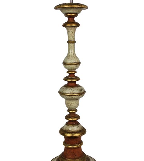 Florentine Carved Painted And Gilded Table Lamp For Sale At 1stdibs