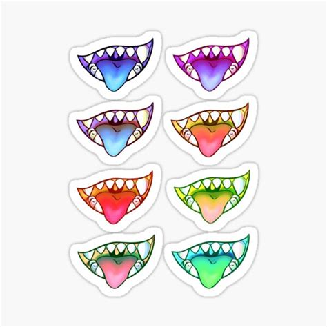 Monster Grin Sticker Pack Dry Sticker For Sale By Fivevotesdown