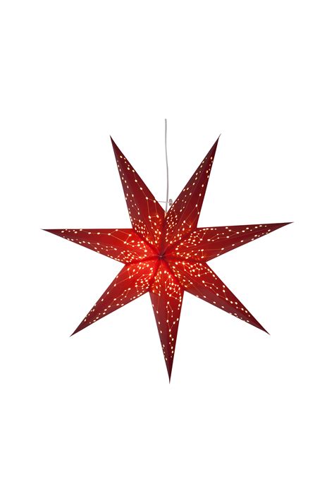 Hängande Stjärna Galaxy 60cm Röd Belysning Homeroom