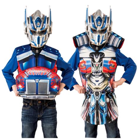 Optimus Prime Deluxe Transformers Flip In Reveal Superhero Boys Costume