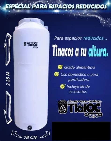 Tinaco Cisterna Tricapa Espacios Reducidos Lts Tlaloc Mercadolibre
