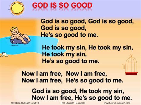 That good good declips.net/video/pr8cqdmcyms/video.html 02. God Is So Good - Chorus - hebron-outreach.com - YouTube