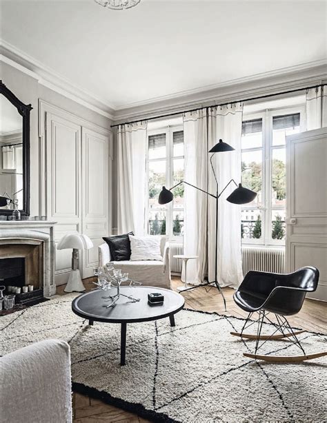 A French Apartment In Black And White Interiors By Color