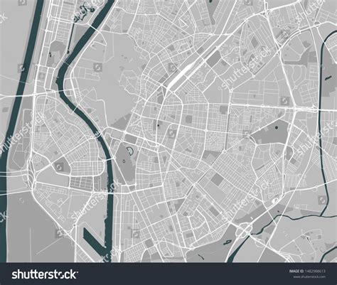 Vector Map Of The City Of Sevilla Spain Royalty Free Stock Vector