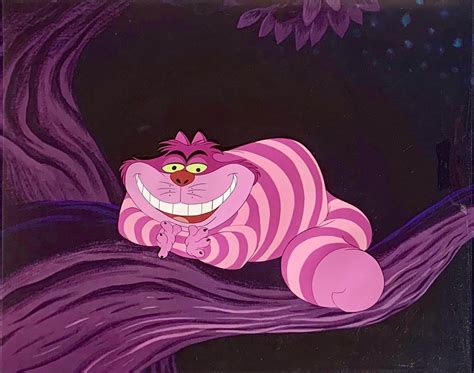Original Production Animation Cel Of The Cheshire Cat From Alice In