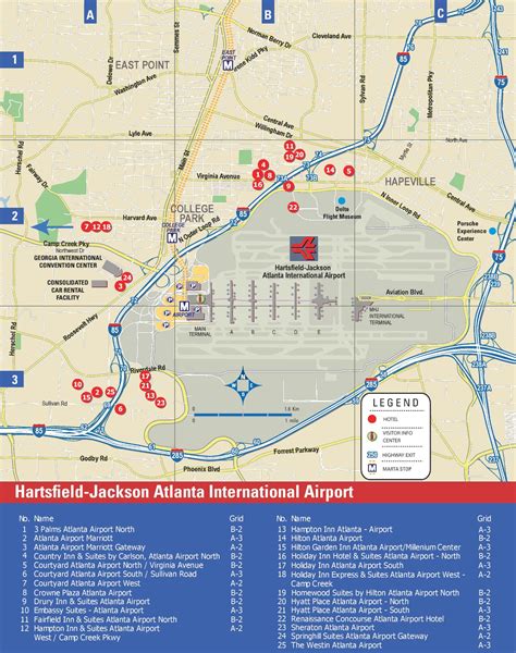 Hartsfield Jackson Airport Map Map Of The World
