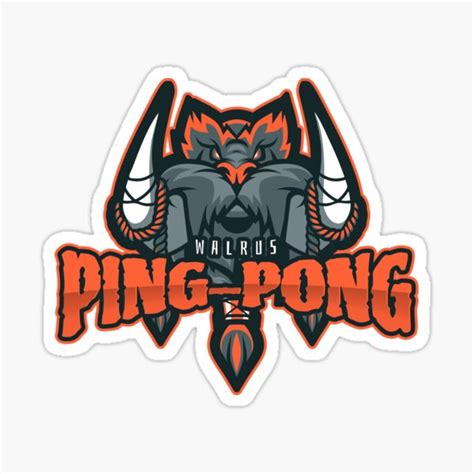 Walrus Ping Pong Sticker For Sale By Tablepong Redbubble