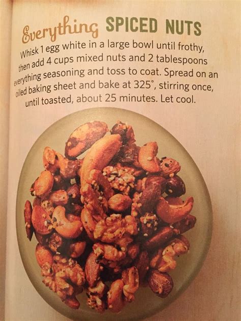 A Recipe Book With An Image Of Nuts On It