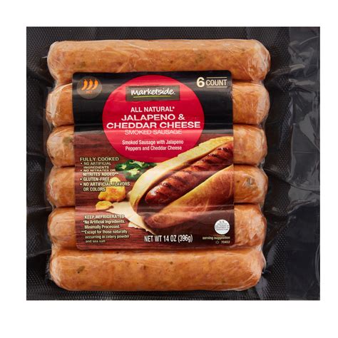 Marketside Jalapeno And Cheddar Cheese Smoked Sausage 14 Oz 6 Count