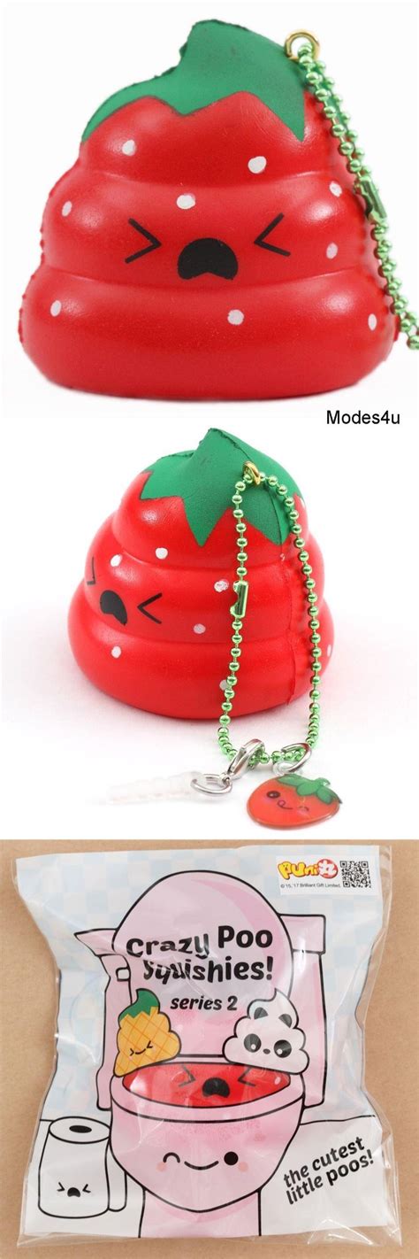 Scented Red Crazy Poo Strawberry Squishy By Puni Maru Squishies Cute