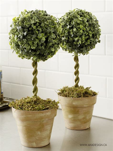 Diy Topiary Trees From Dollar Store Supplies