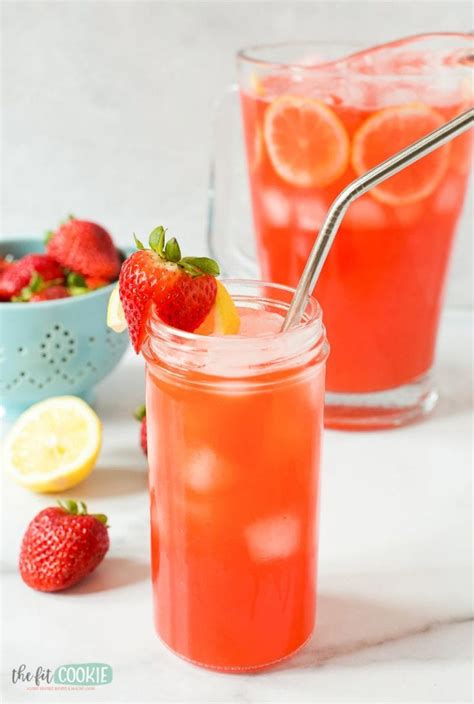 Sparkling Strawberry Lemonade Low Sugar The Fit Cookie