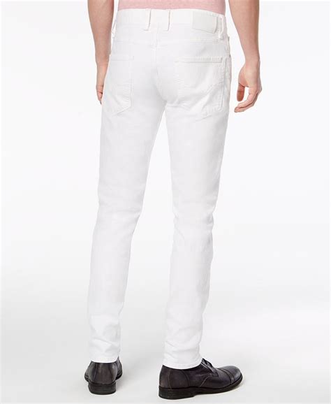 These jeans are not considered skinny jeans, but. GUESS Men's Slim-Tapered Fit Stretch White Jeans & Reviews ...