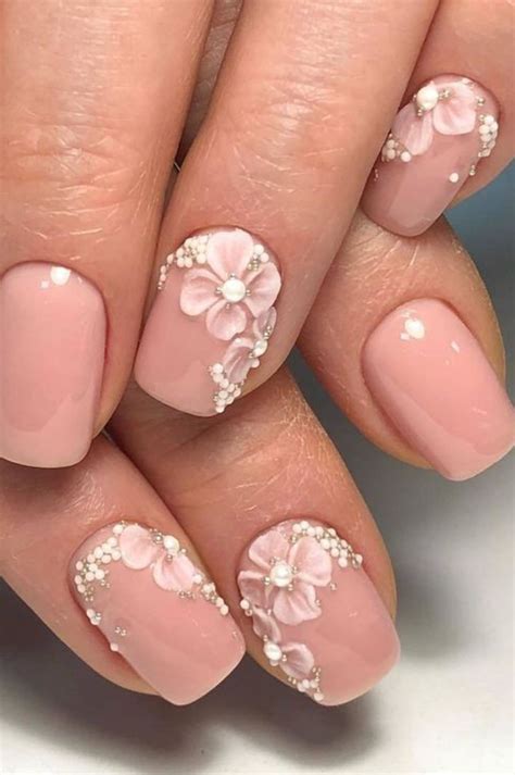Pin By Donnɑ Beɑuty On ♛ ทα¡ℓઽ Flower Nail Designs Nail Art Wedding Flower Nails