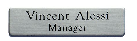 Large Nickel Name Badges 34 X 3 With Safety Pin Or Magnetic