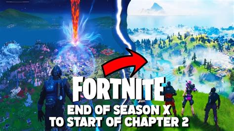 Fortnite Season X End Fortnite Chapter 2 Start Youtube