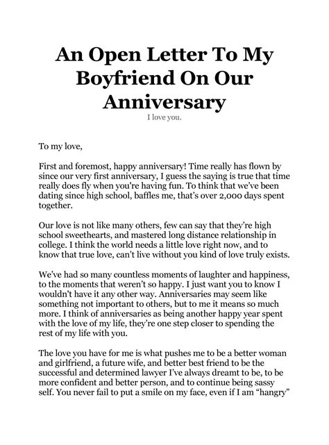 50 Romantic Anniversary Letters (for him or her) ᐅ TemplateLab